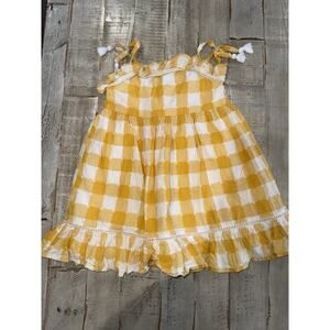 Tommy Bahama Girls Dress 4T Yellow Gingham Picnic Summer Spring